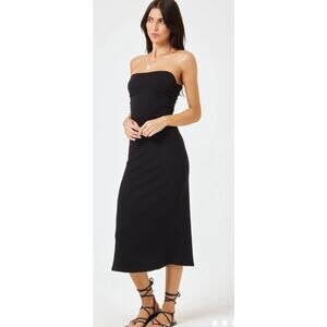 L*Space Black Midi Dress